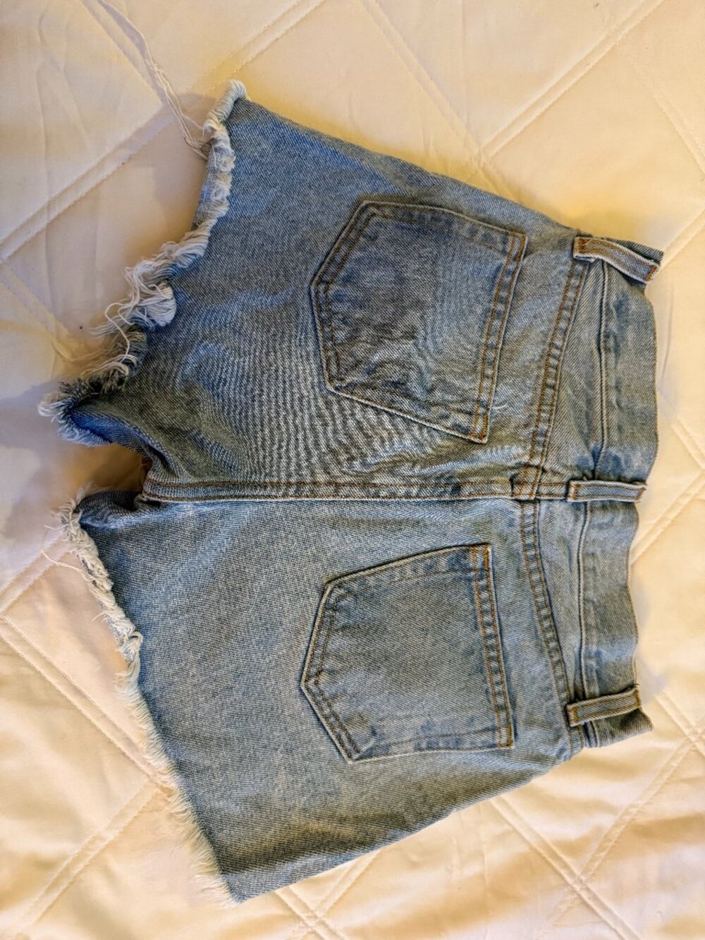 John Galt Vintage High Waisted Light Wash Denim Shorts S